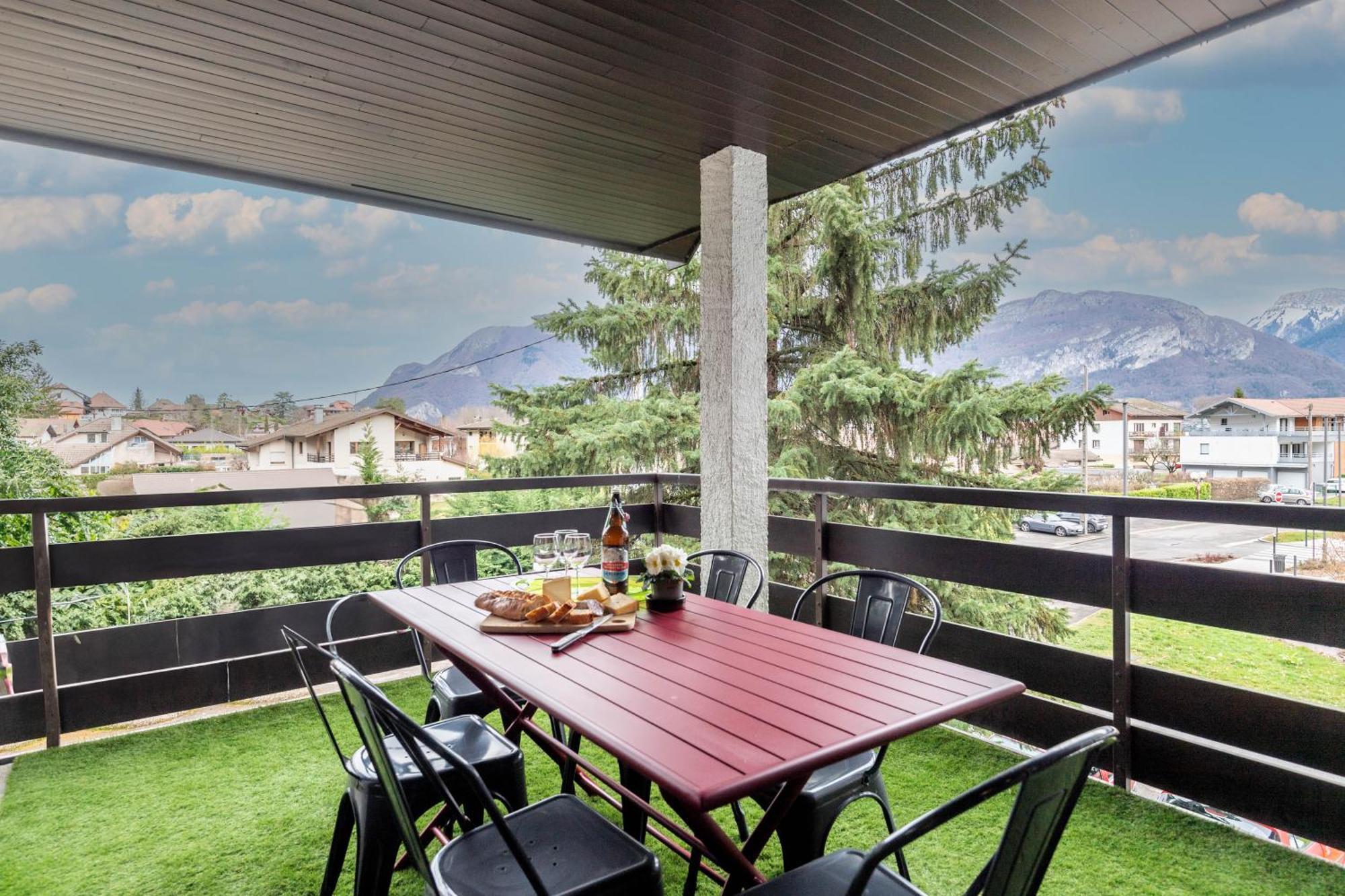 Bel Apt Terrasse A 2 Pas Du Lac Sévrier Kültér fotó